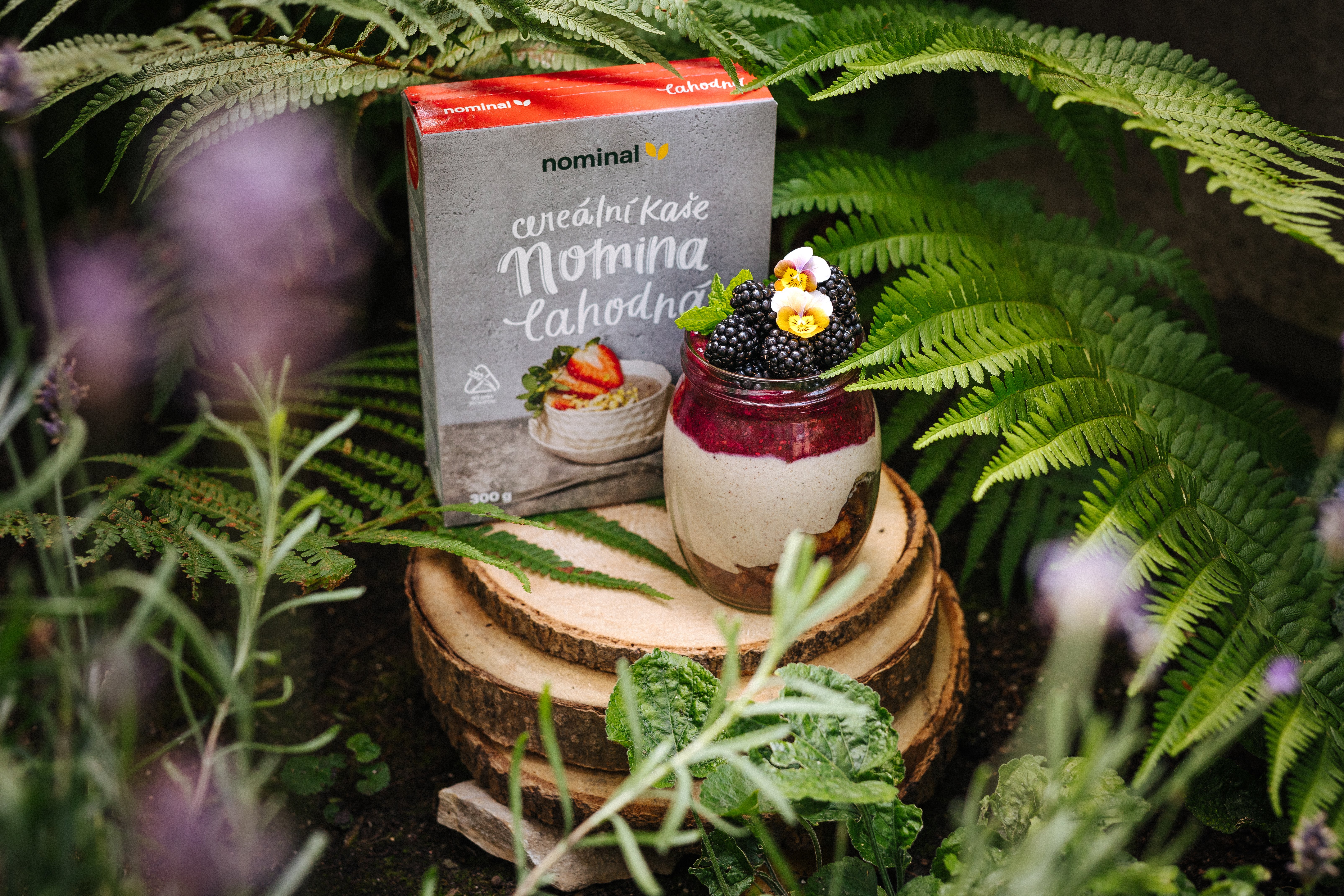 Cereální kaše s chia džemem &amp; domácí granolou