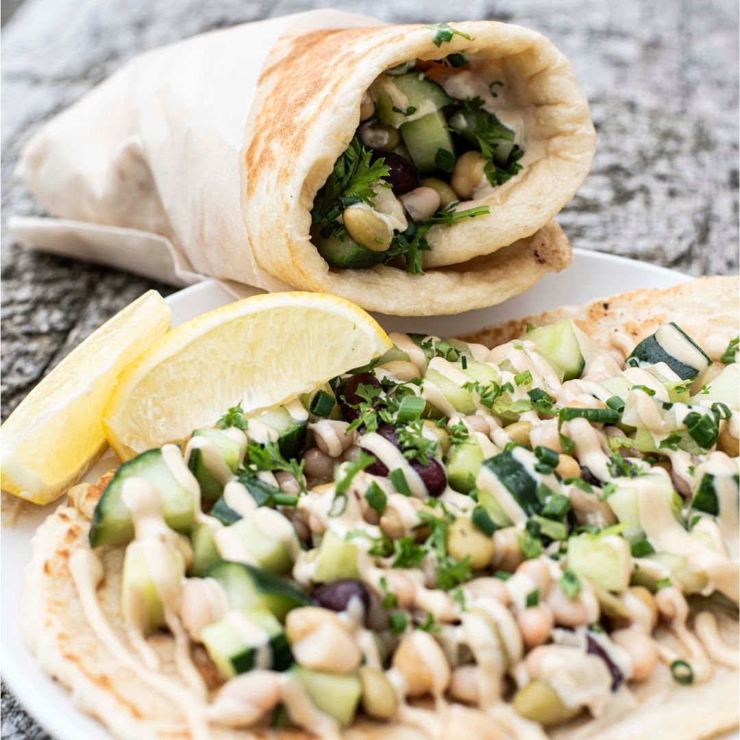      
          Citronovo fazolový wrap s tahini omáčkou
      