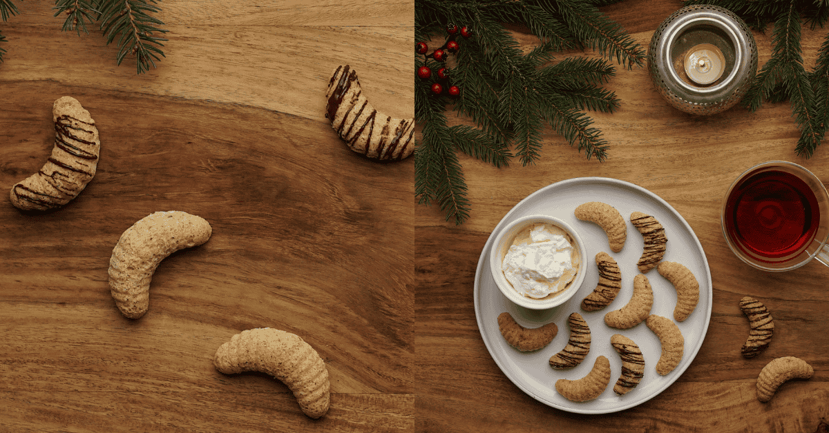 Nafoukané ořechové rohlíčky (bez lepku)