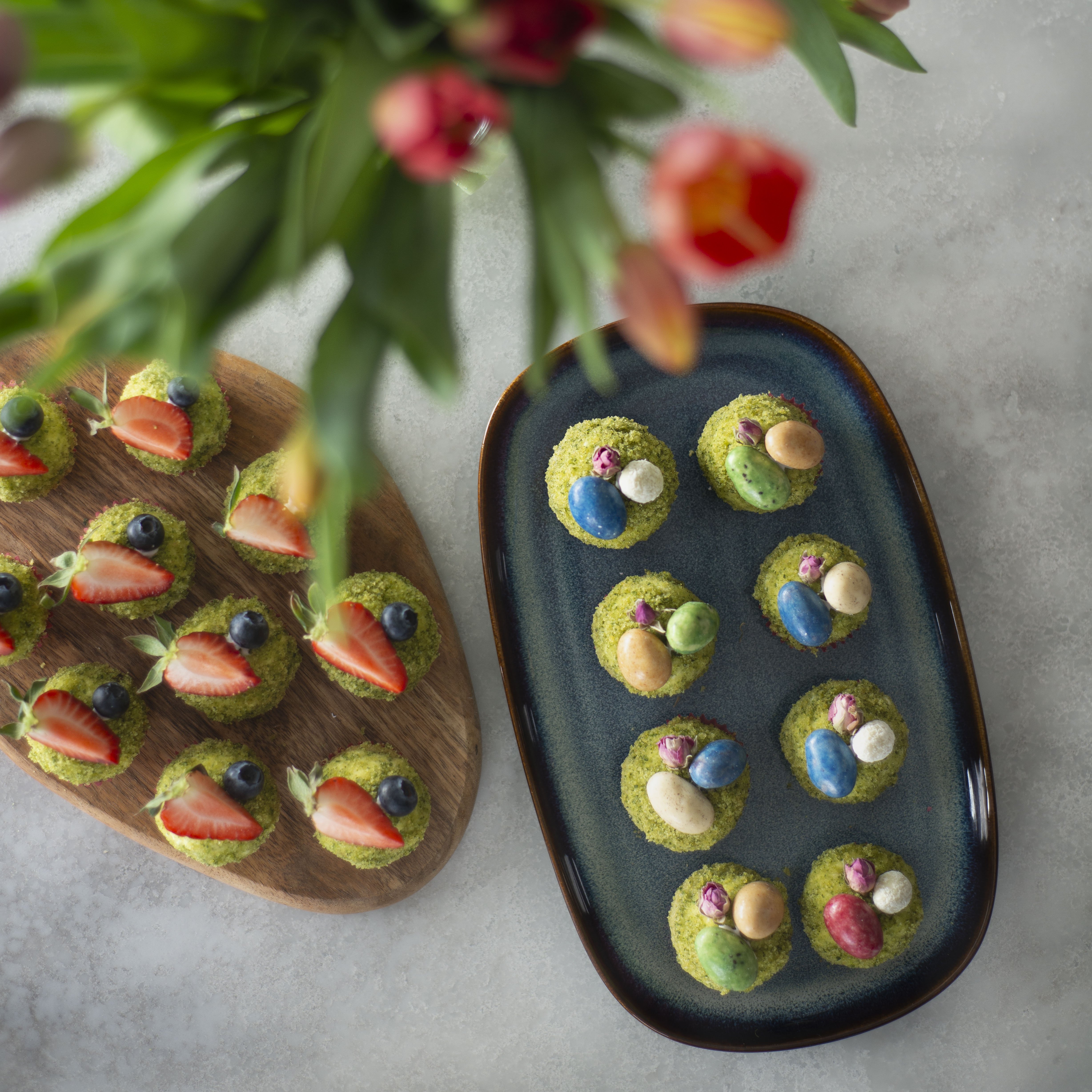 Babeczka z mchu z owocami (bezglutenowa)