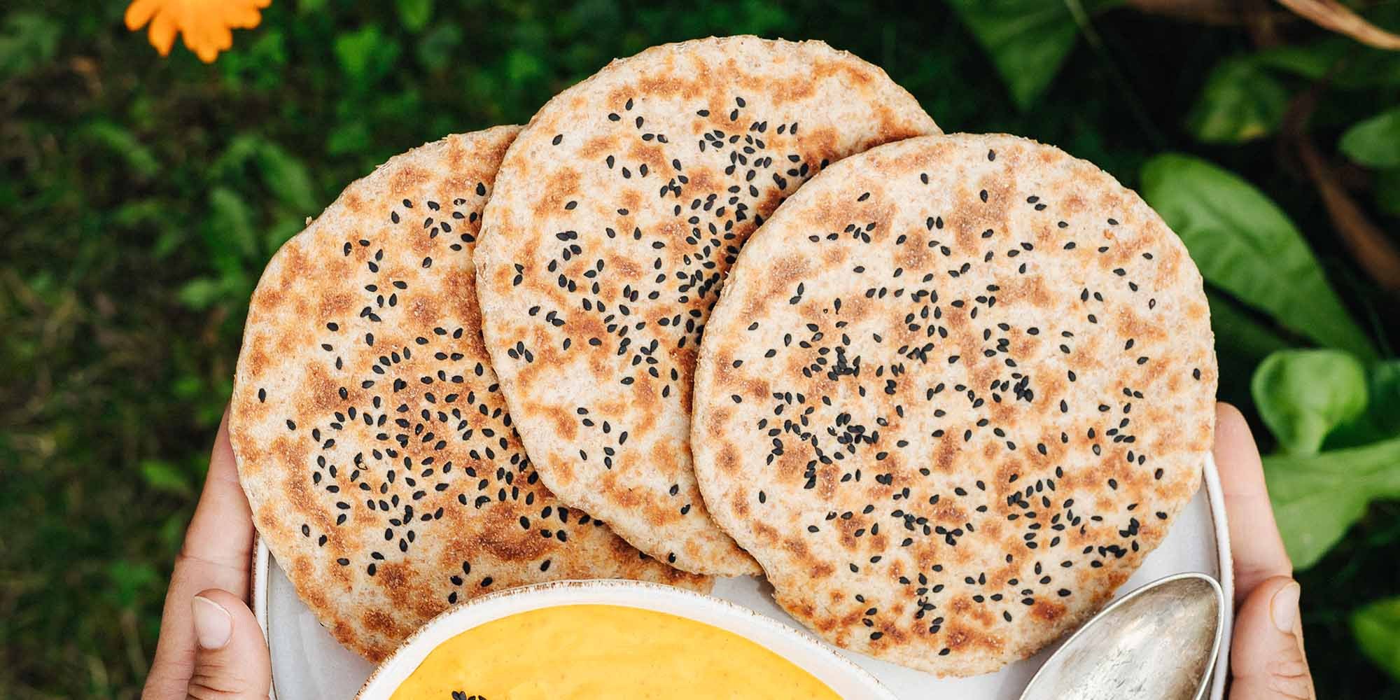 Špaldové chlebové placky Orient