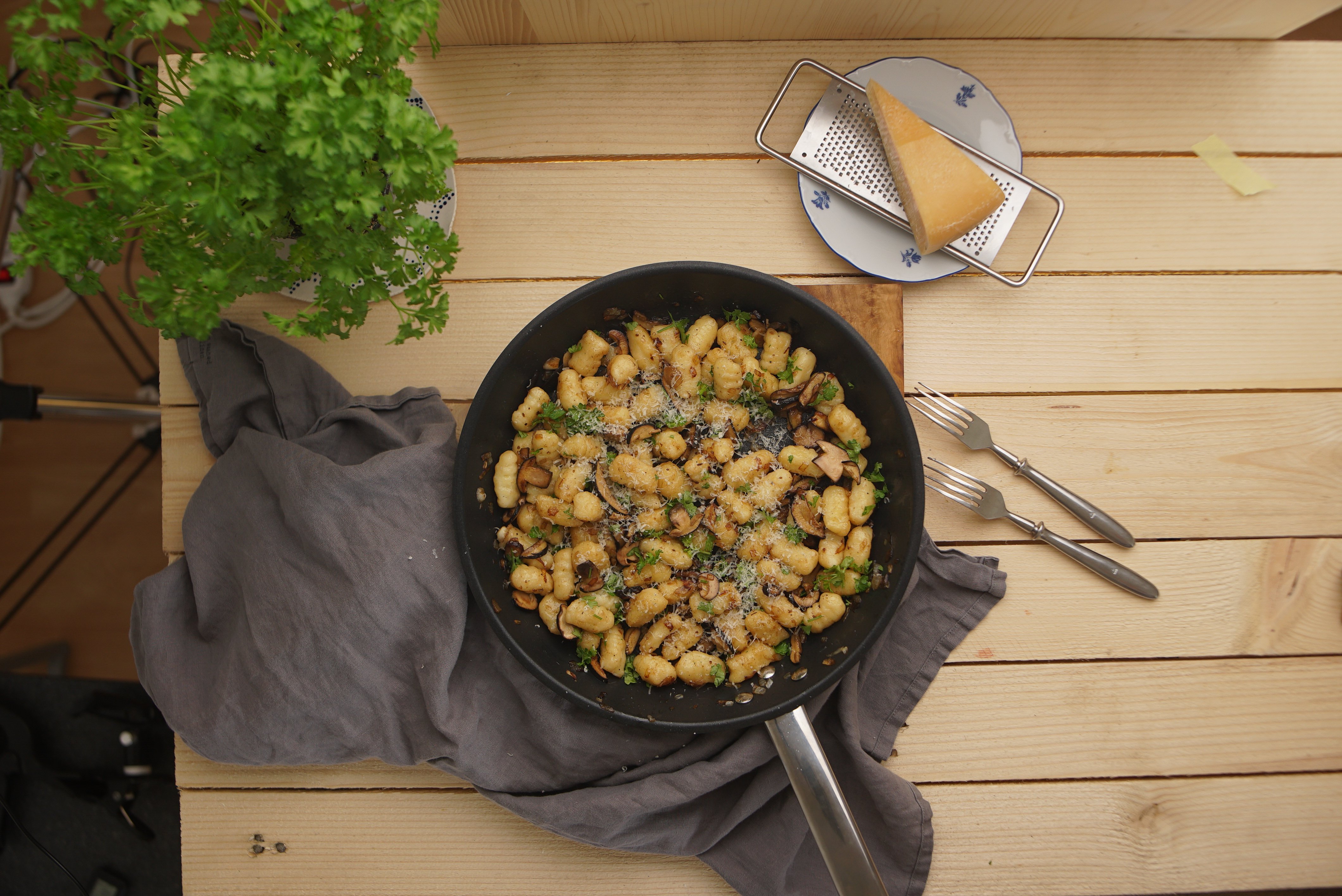 Bramborové noky s houbami (bez lepku)