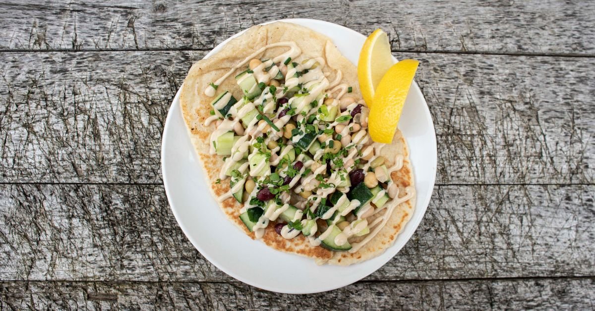 Citronovo fazolový wrap s tahini omáčkou