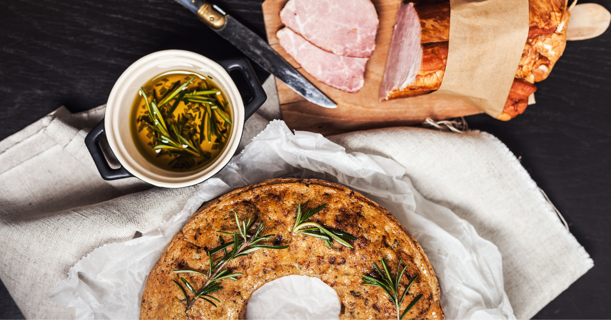 Velikonoční věnec s uzeným masem